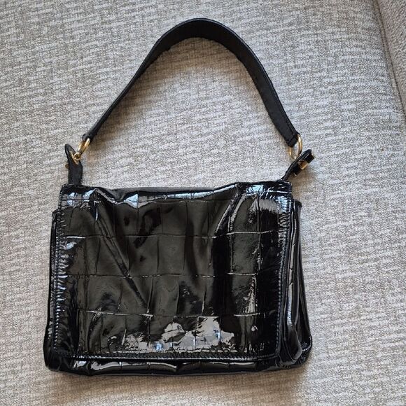 Yves SAINT Laurent, River Gauche,patent Leather Catwalk Flap Bag - Picture 3 of 11